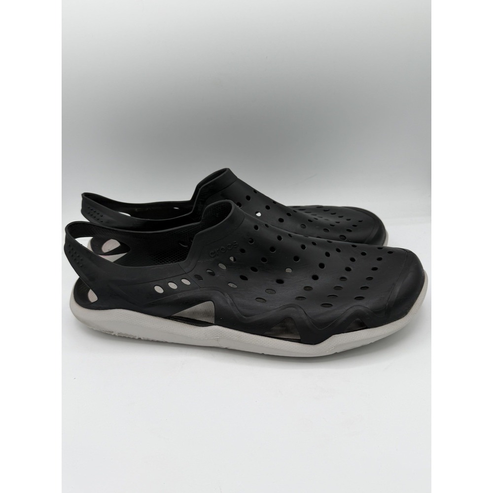 Crocs Swiftwater Wave Slip On Sandals Black Men's Size 11